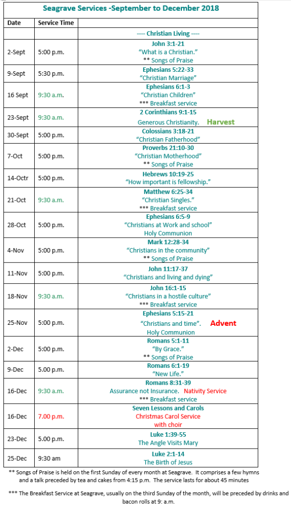Seagrave Services Sept_Dec 18 Seagrave Services Sept to Dec 18